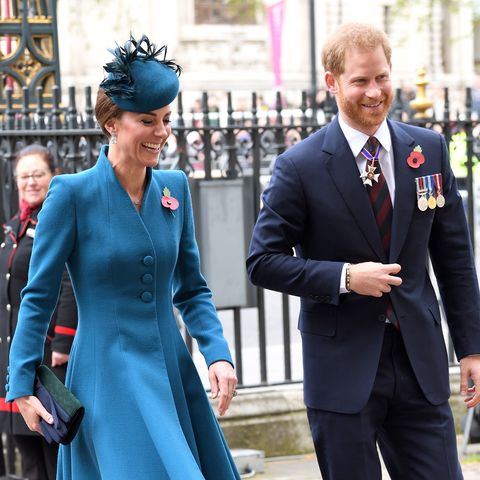 Duchess Of Cambridge and Duke of Sussex Attend ANZAC Day Service
