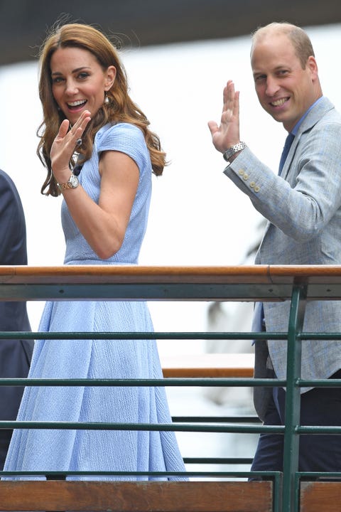 Kate Middleton Wears Light Blue Dress With Prince William at Wimbledon 2019