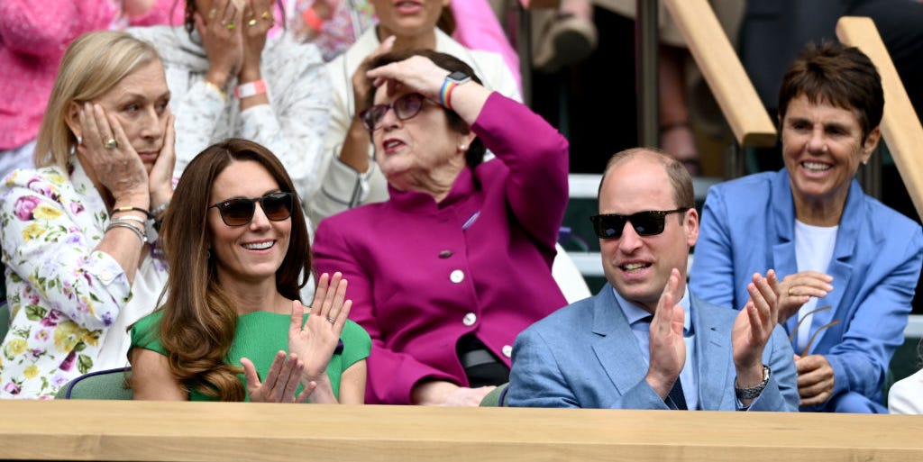 Kate Middleton Wears Green Dress at Wimbledon with Prince William