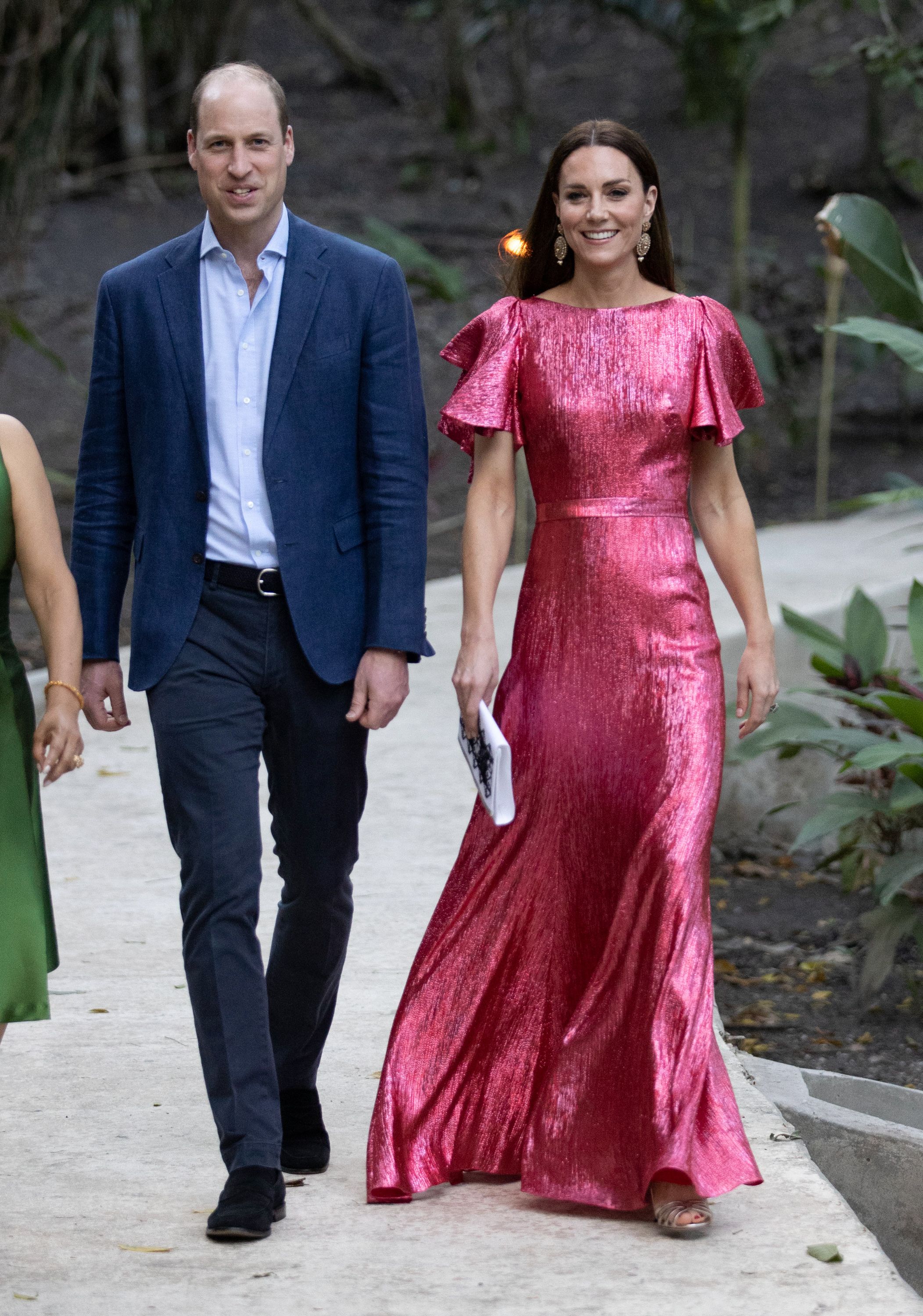 metallic pink dress