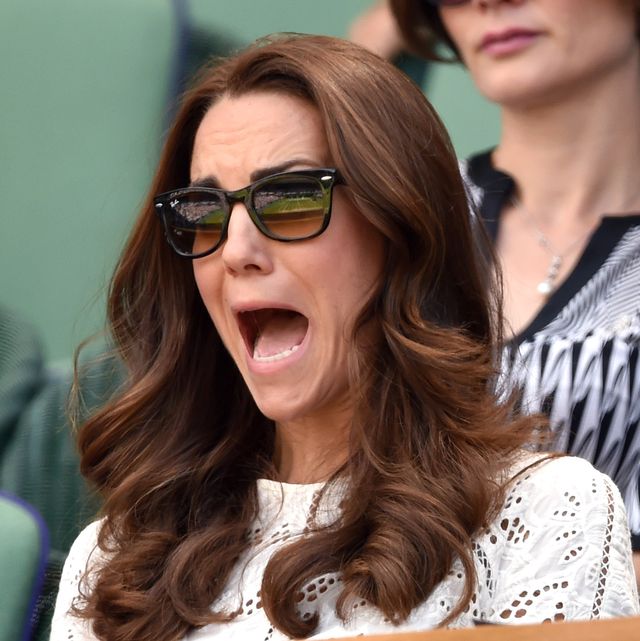 kate middleton sport reaction face attend the wimbledon championships