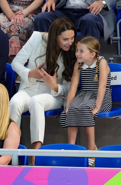 Kate Middleton and Princess Charlotte at the Commonwealth Games