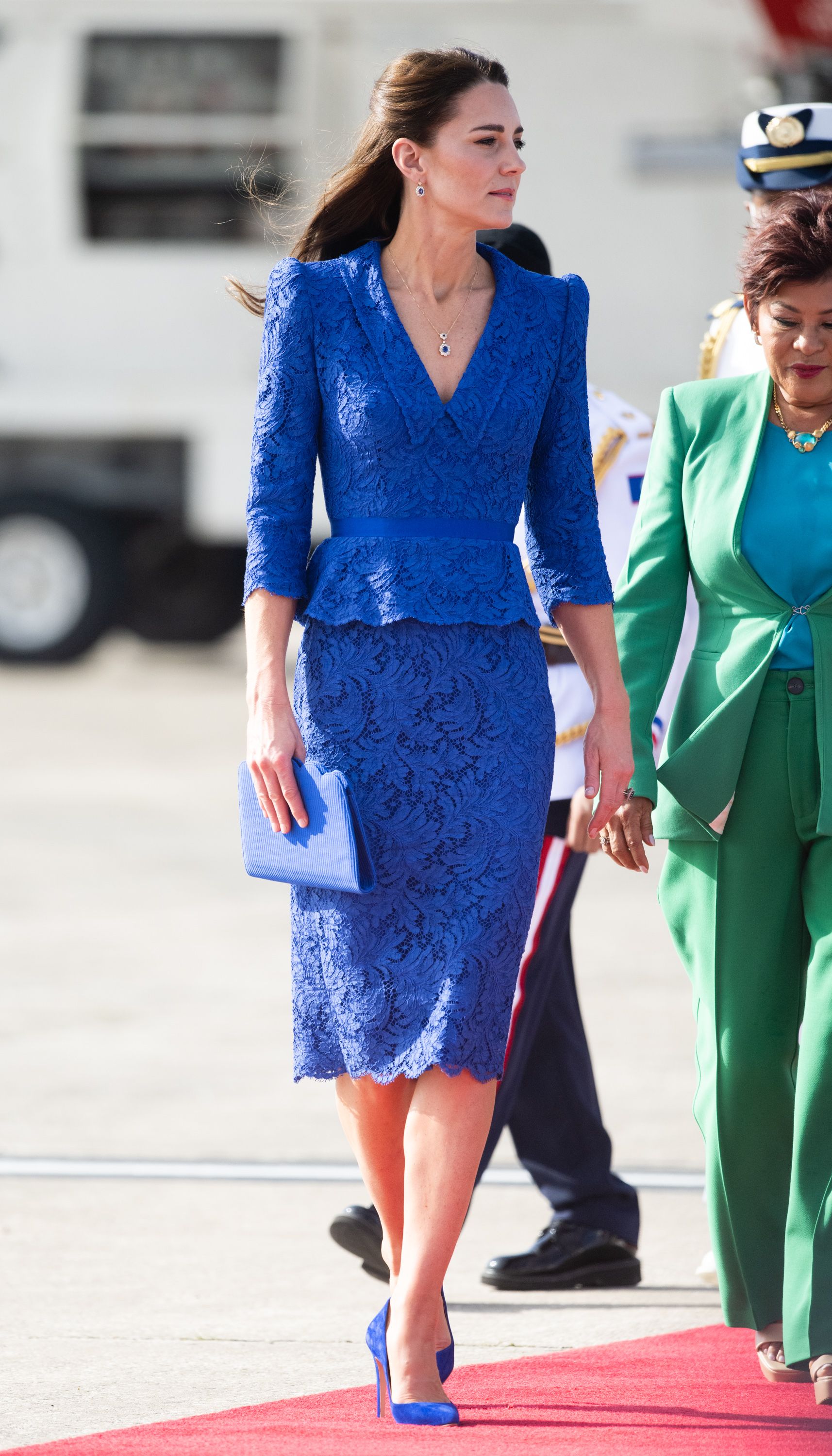 kate middleton blue lace dress