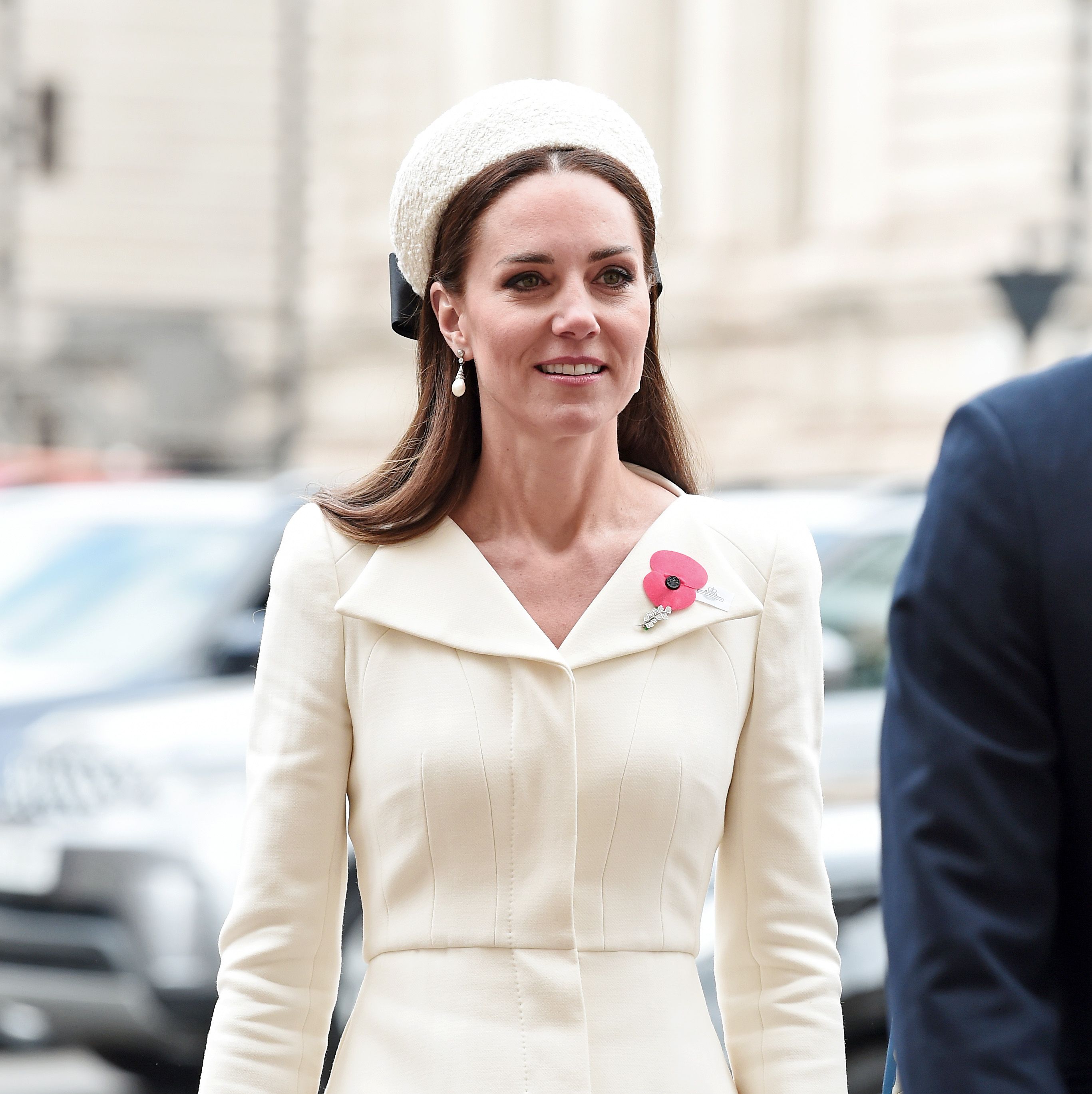 Kate originally wore the coat dress to Princess Charlotte's christening.