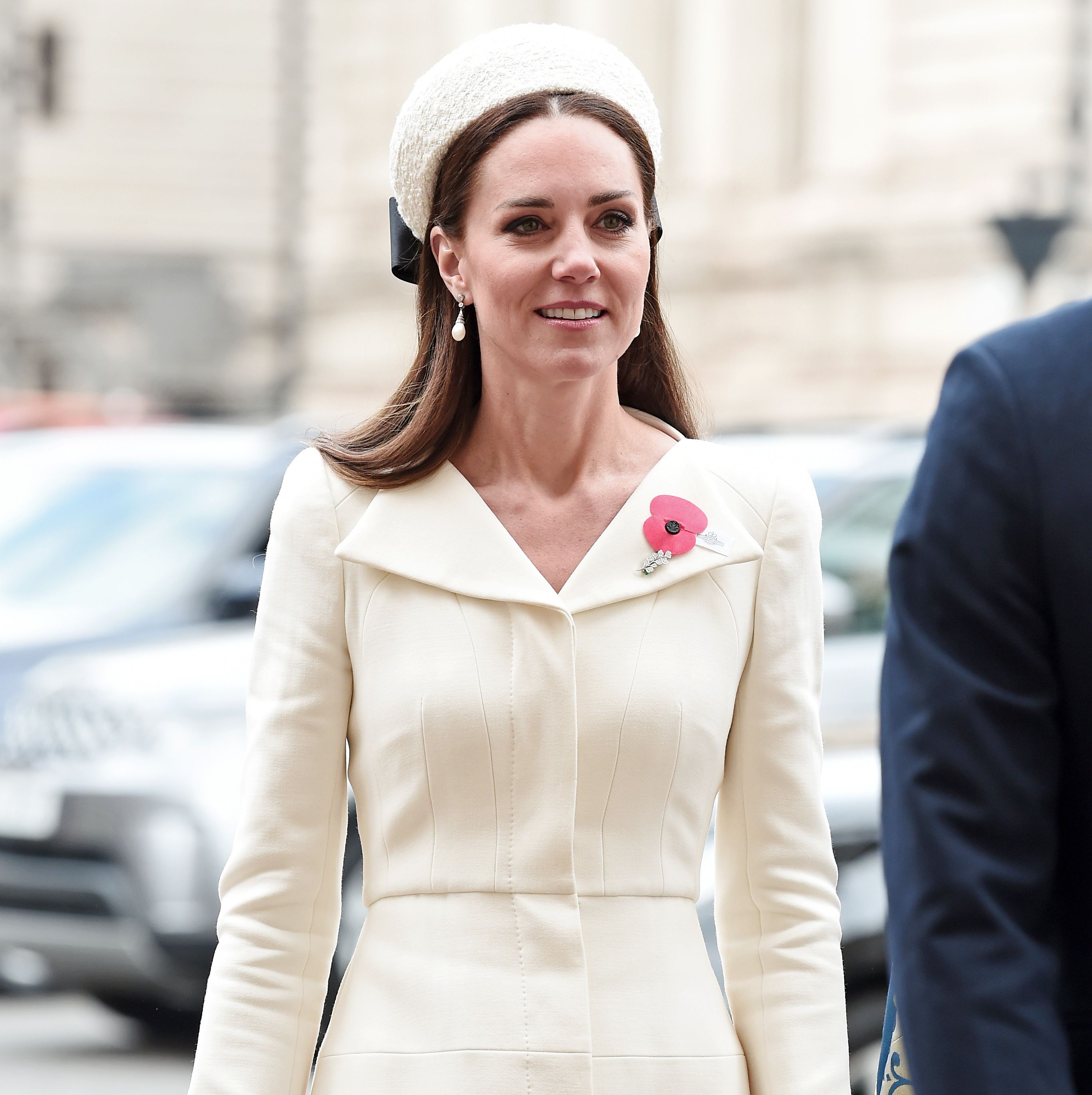 Kate originally wore the coat dress to Princess Charlotte's christening.