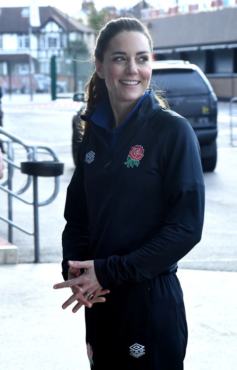 the duchess of cambridge joins england rugby training session patron twickenham