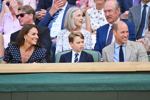the duke and duchess of cambridge attend the wimbledon men's singles final