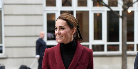 Kate Middleton Wears Skirt and Blazer from Paule Ka to 