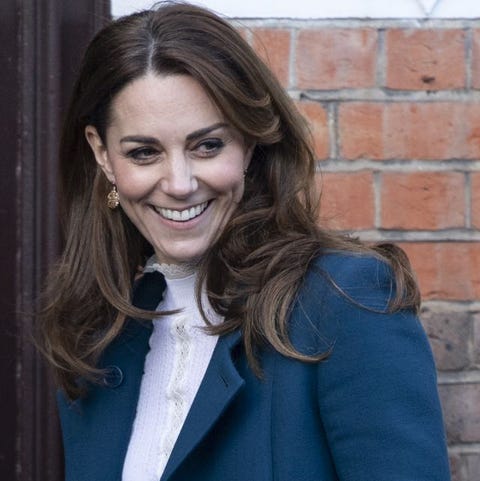 See Kate Middleton Wear a Blue Coat for a Surprise Appearance at a Pre ...