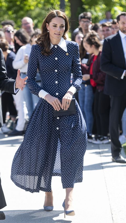 Kate Middleton Wears Polka Dot Alessandra Rich Dress For Bletchley Park 