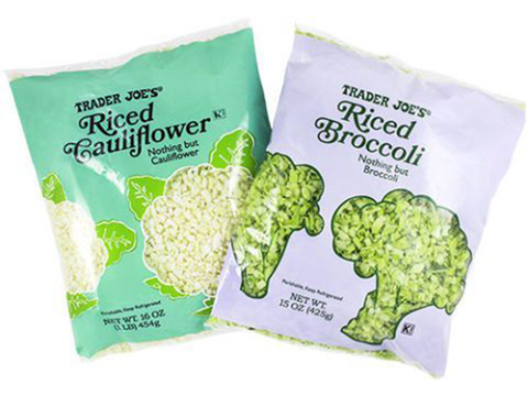 Trader Joe's Riced Cauliflower and Riced Broccoli