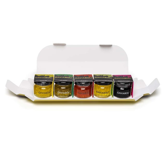 estuche regalo perlas de aceite y vinagre caviaroli