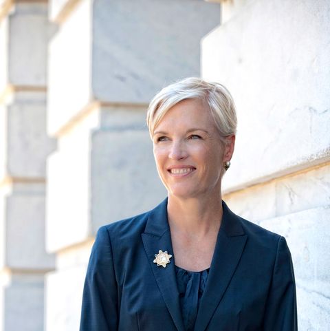headshot of cecile richards wearing a navy blue suit