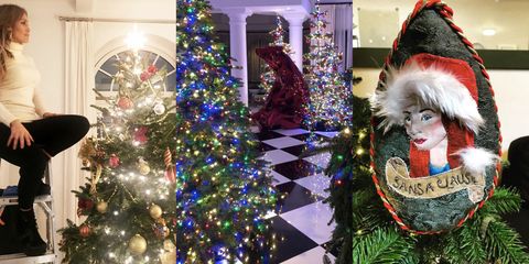 Celebrity Holiday Decorations How Stars Decorate Homes And