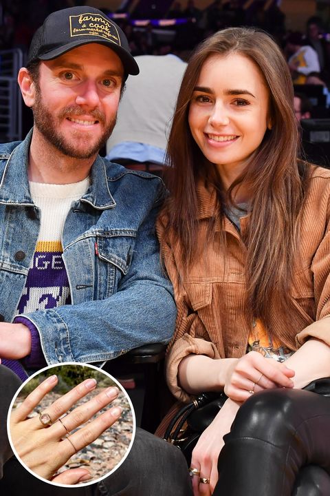 lily collins charlie mcdowell engagement ring