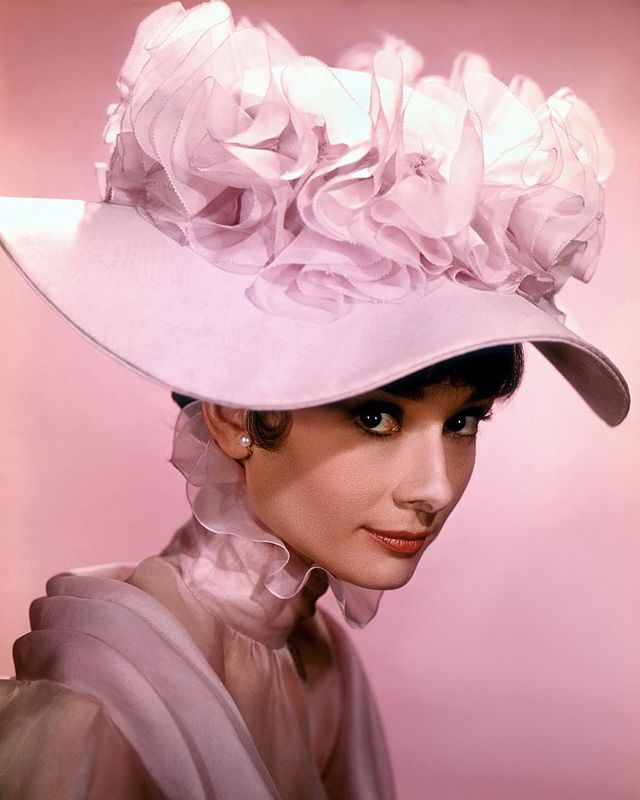 los angeles   1964  actress audrey hepburn poses for a publicity still for the warner bros film my fair lady in 1964 in los angeles, california photo by donaldson collectionmichael ochs archivesgetty images