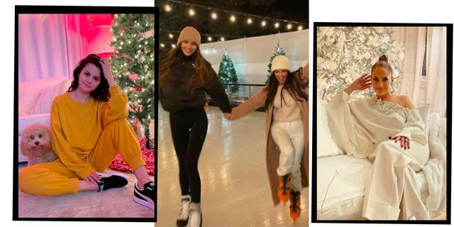 celebrity christmas outfits