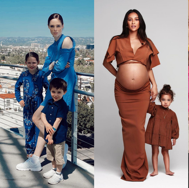 celebrity family color matching outfits