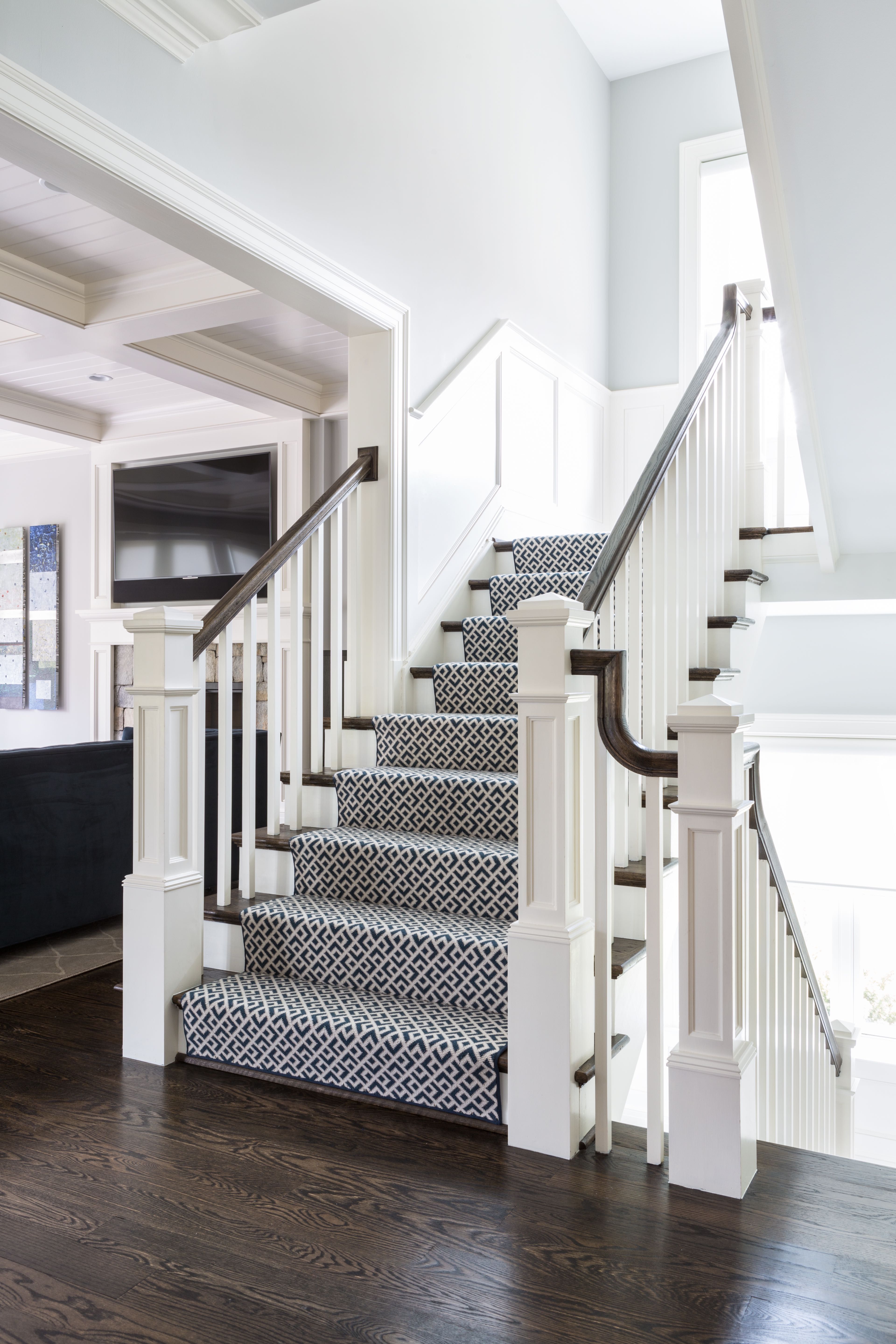 25 Stunning Carpeted Staircase Ideas, Carpet Stairs And Hardwood Floors