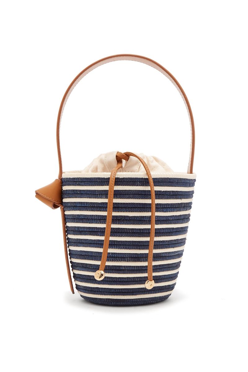 UPKOCH Woven Basket with Handle Large Straw Tote Bag Woven Storage Basket Grocery Shopping Basket Woven Women Handbags for Kitchen Bathroom Cloth Basket Navy