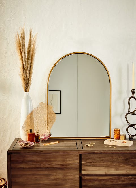 How To Turn Your Bedroom Into A Coastal Italian Retreat - Valenti Arch Gold Wall Mirror How To Turn Your Bedroom Into A Coastal Italian Retreat - Valenti Arch Gold Wall Mirror