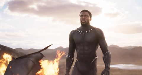 Chadwick Boseman als schwarzer Panther