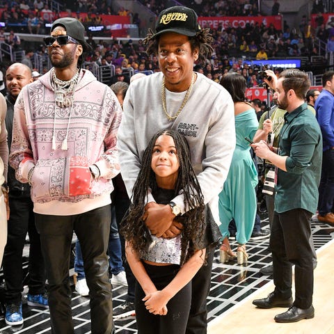 Celebrities At The Los Angeles Clippers Game