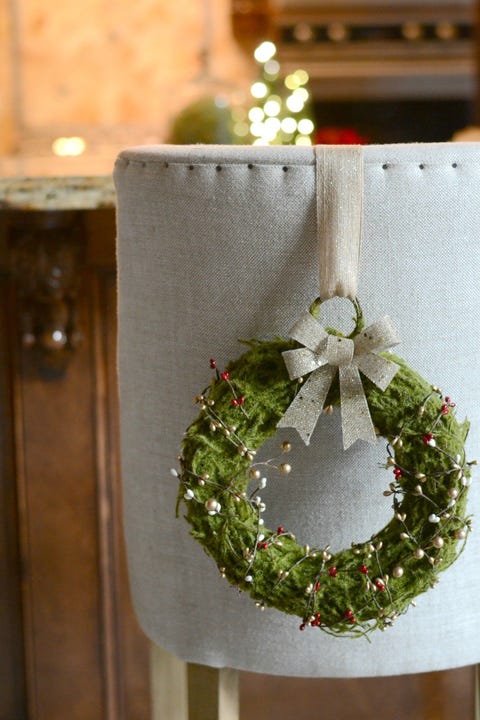 christmas chair wreaths