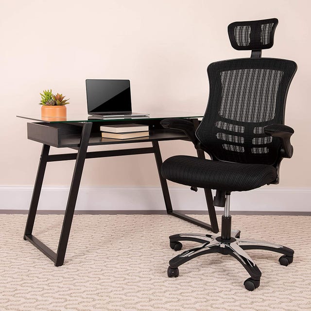 black office chair with headrest