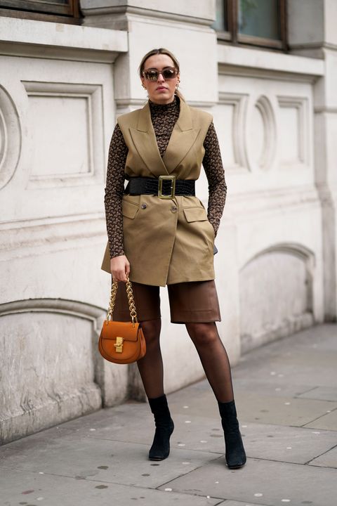 moda Za chaleco mujer otoño suelto de ocio cuello pico de cuatro colores a cuadr（#beige vest） 