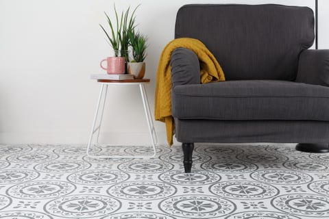 How To Stencil Wooden Or Concrete Floors Painting Tile Floors