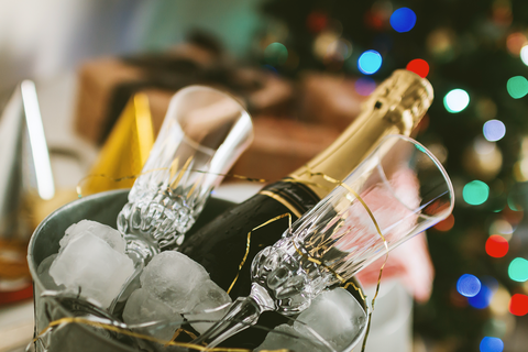 Champagne, Alcohol, Drink, Wine, Wine bottle, Christmas eve, Christmas, Bottle, Christmas ornament, Christmas decoration, 