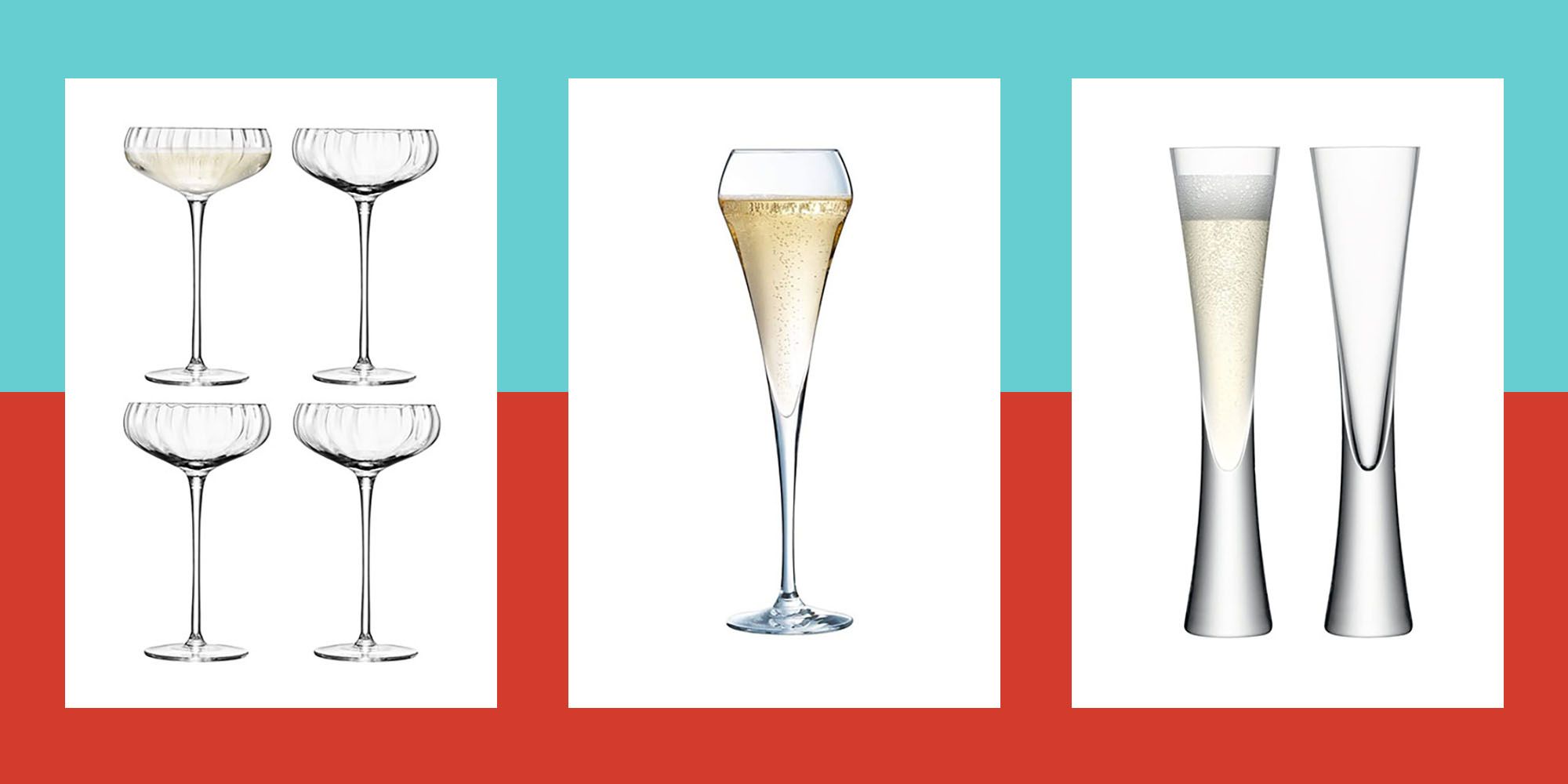 funky champagne glasses