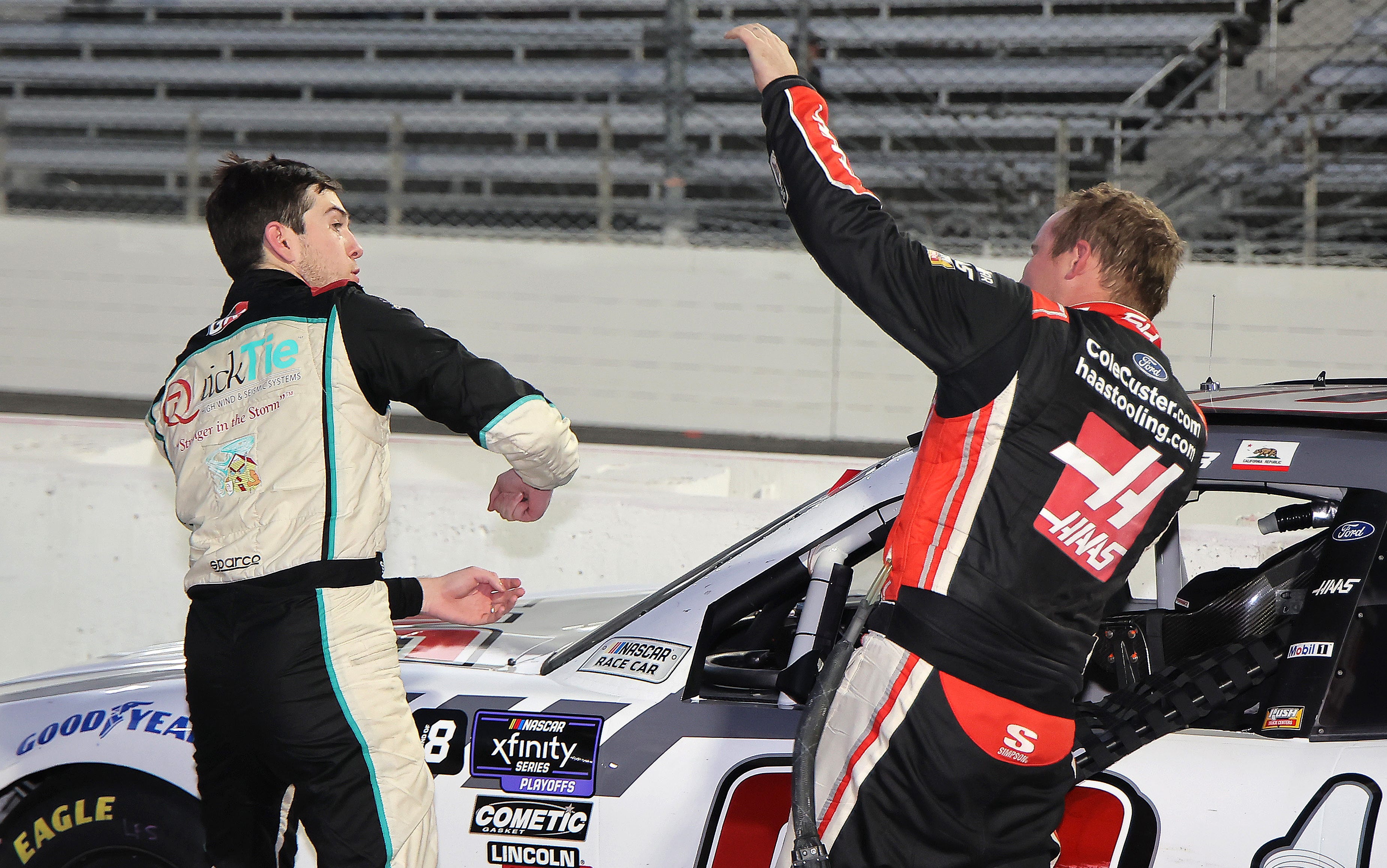 With Nothing Left to Lose, Chandler Smith Swings at Cole Custer After Xfinity Martinsville Race