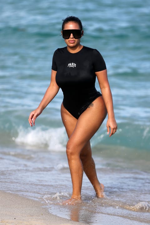 Celebrity Sightings In Miami - February 26 2022 chaney jones