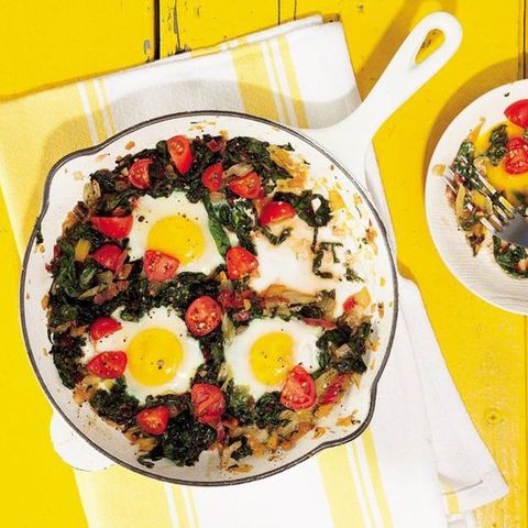 chard breakfast skillet with egg