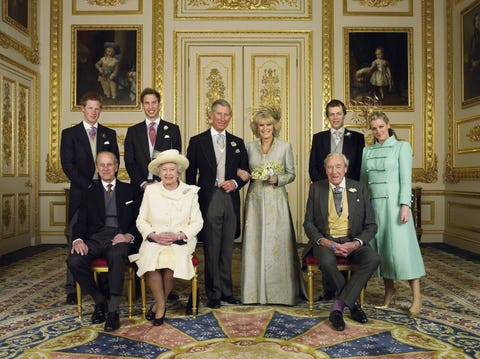 Charles and Camilla on their wedding day