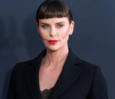 Charlize Theron's Blunt Clip-On Baby Bangs Are the Coolest Futuristic 'Do