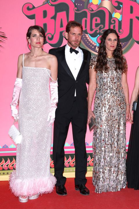 Charlotte Casiraghi dress, pink ball 2023 in favor of the Princess Grace Foundation in Monaco
