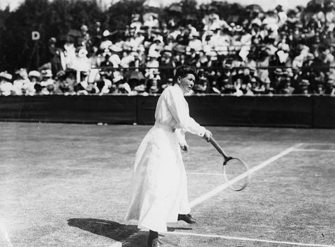 wimbledon ladies singles champion charlotte sterry nee cooper in action at wimbledon   original publication people disc   hh0210   photo by topical press agencygetty images