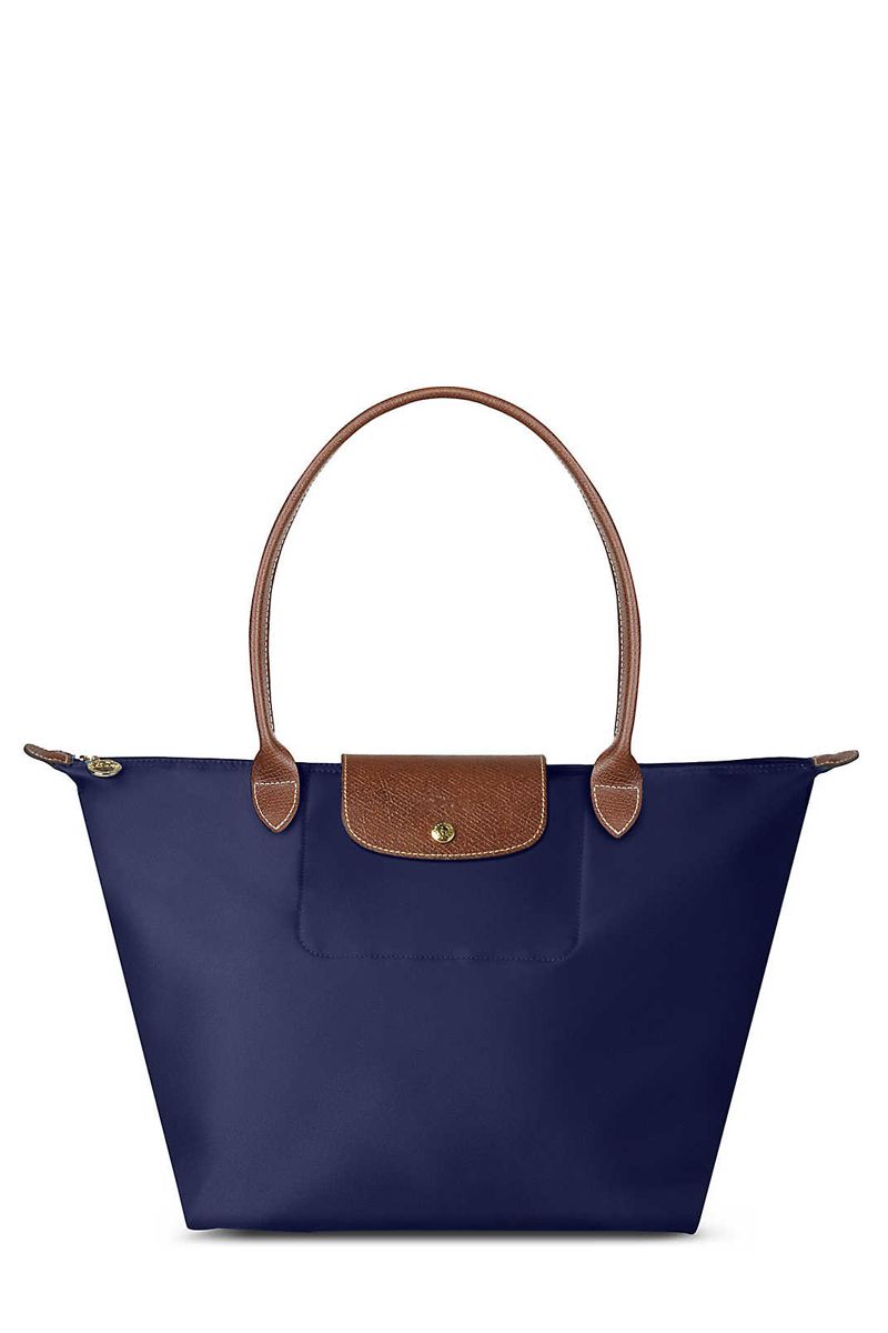 navy designer handbag