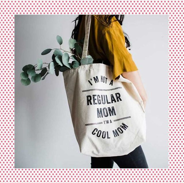 cheap mother's day gifts i'm not a regular mom i'm a cool mom tote bag and mason jar indoor herb garden set