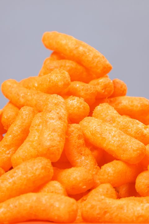 cheese puffs- orange lunch tray diet series