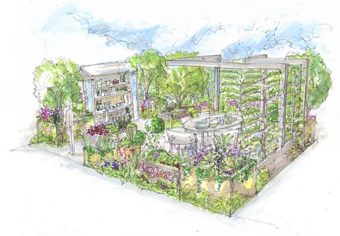 chelsea flower show 2021, the parsley box garden designed by alan williams