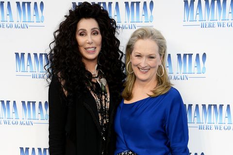 Cher and Meryl Streep Kissed at 'Mamma Mia 2' Premiere and the Internet Is Freaking Out