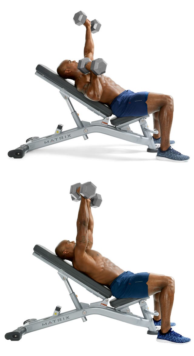 Mixed-Style Incline Dumbbell Press