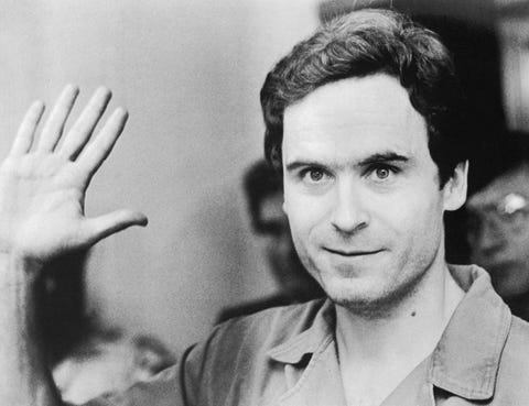 Close Up Portrait of Ted Bundy Waving