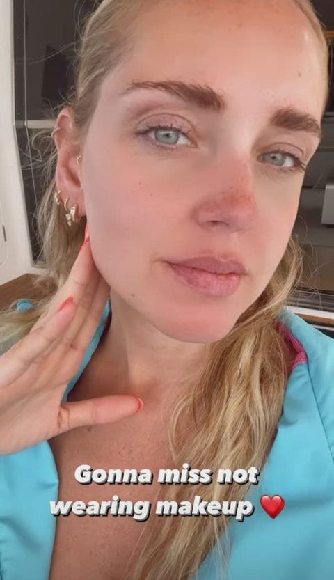 Chiara Ferragni se muestra sin maquillaje en Instagram Chiara Ferragni se muestra sin maquillaje en Instagram