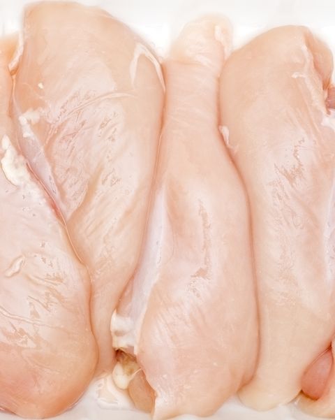 Chicken breasts against white background ( series)
