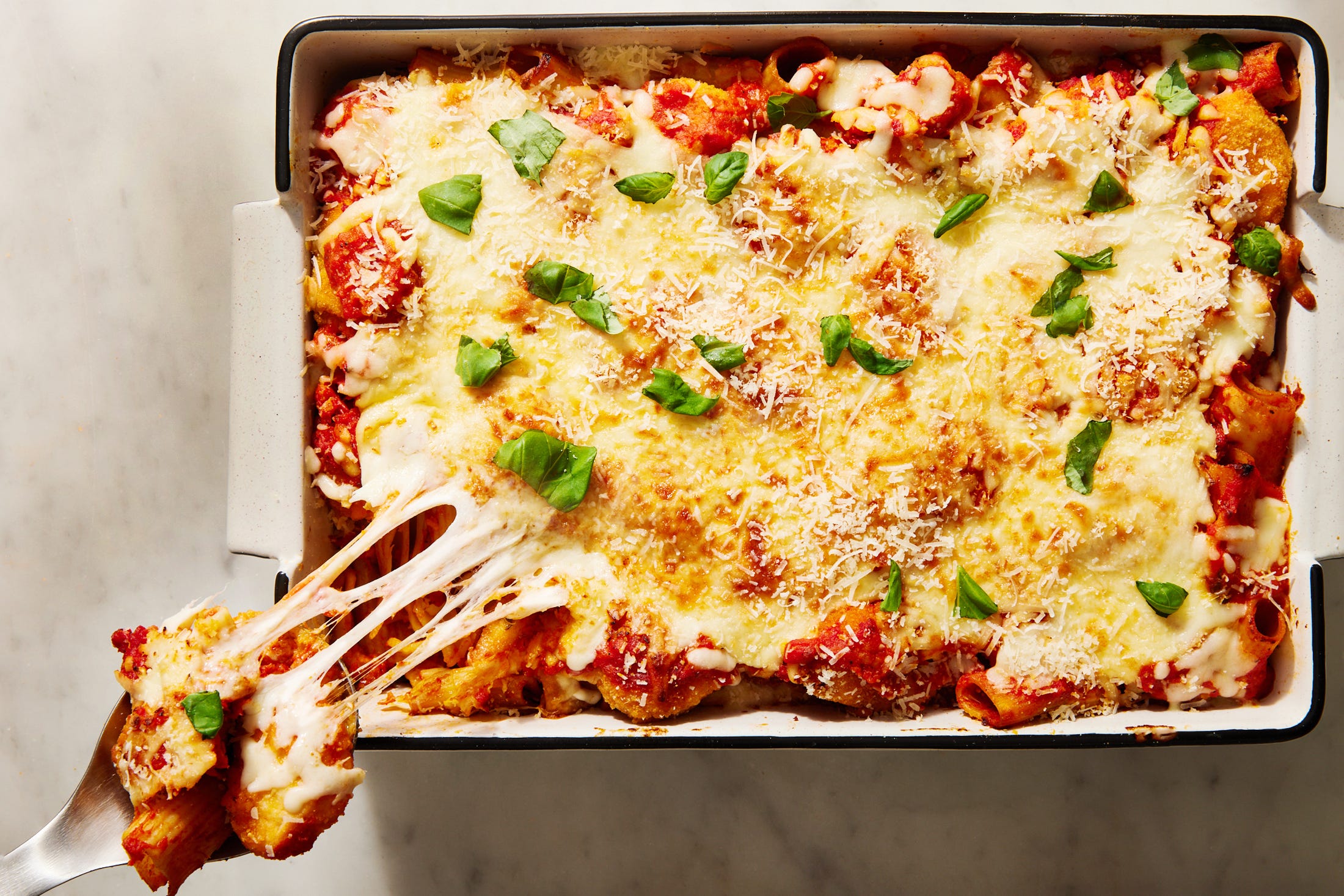 Using Breaded Nuggets To Make Chicken Parm Casserole Might Be Our Favorite Hack Yet